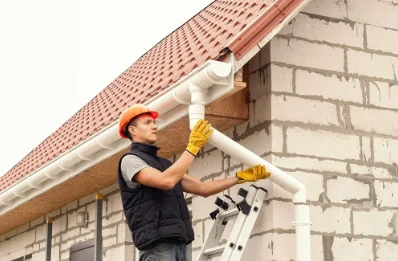 Pose et remplacement de gouttières à Durtol